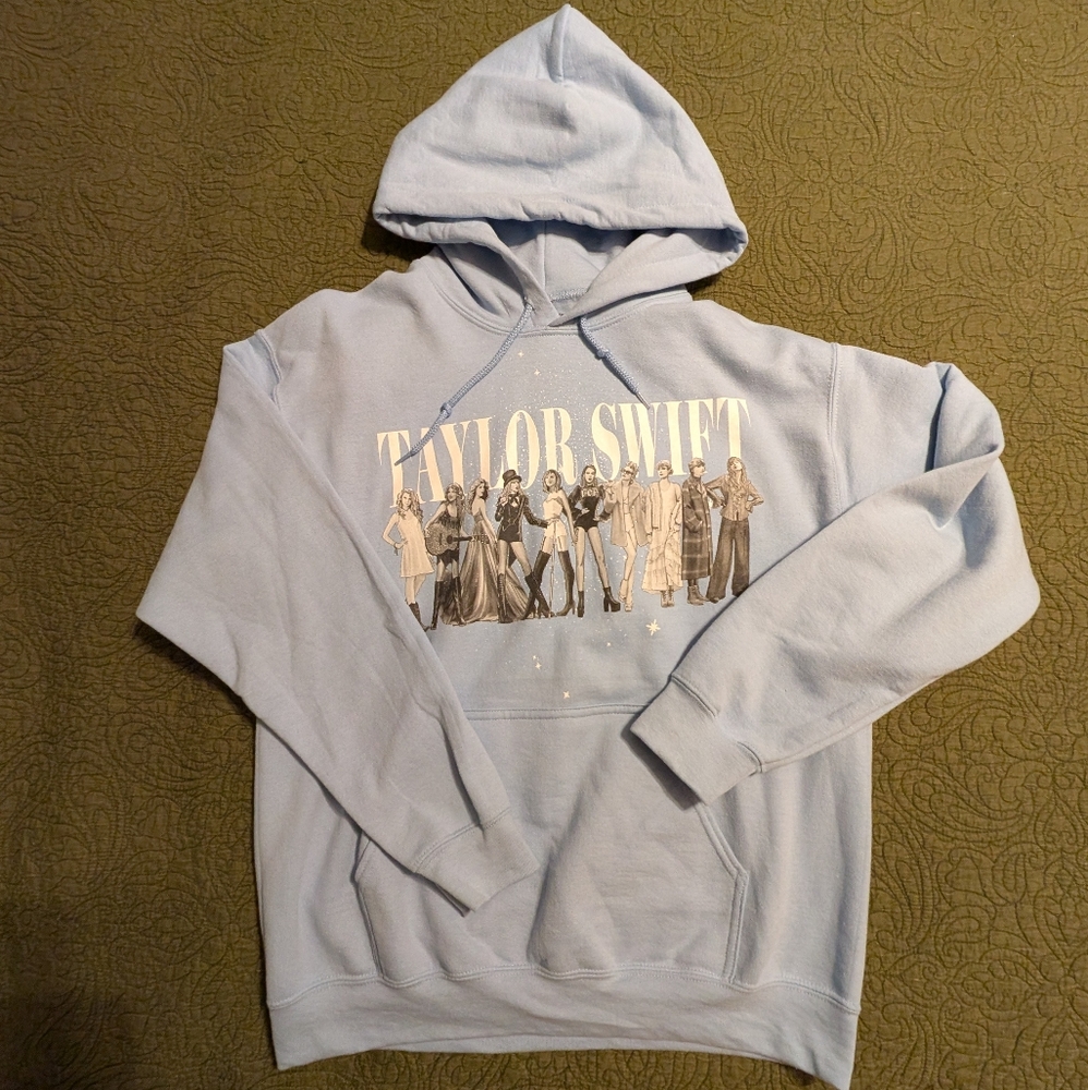 Taylor Swift Midnights Light Blue Hoodie - Medium